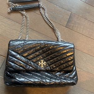 Tory Burch Kira - Black w/ Silver hardware